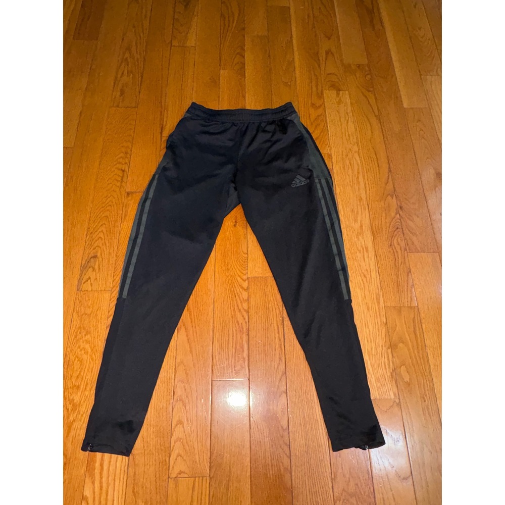Adidas Tiro Black Aeroready Primegreen Track Pants Women Small Ankle Zip Joggers